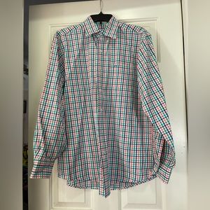 Southern Tide multicolor gingham men’s button down shirt size Medium